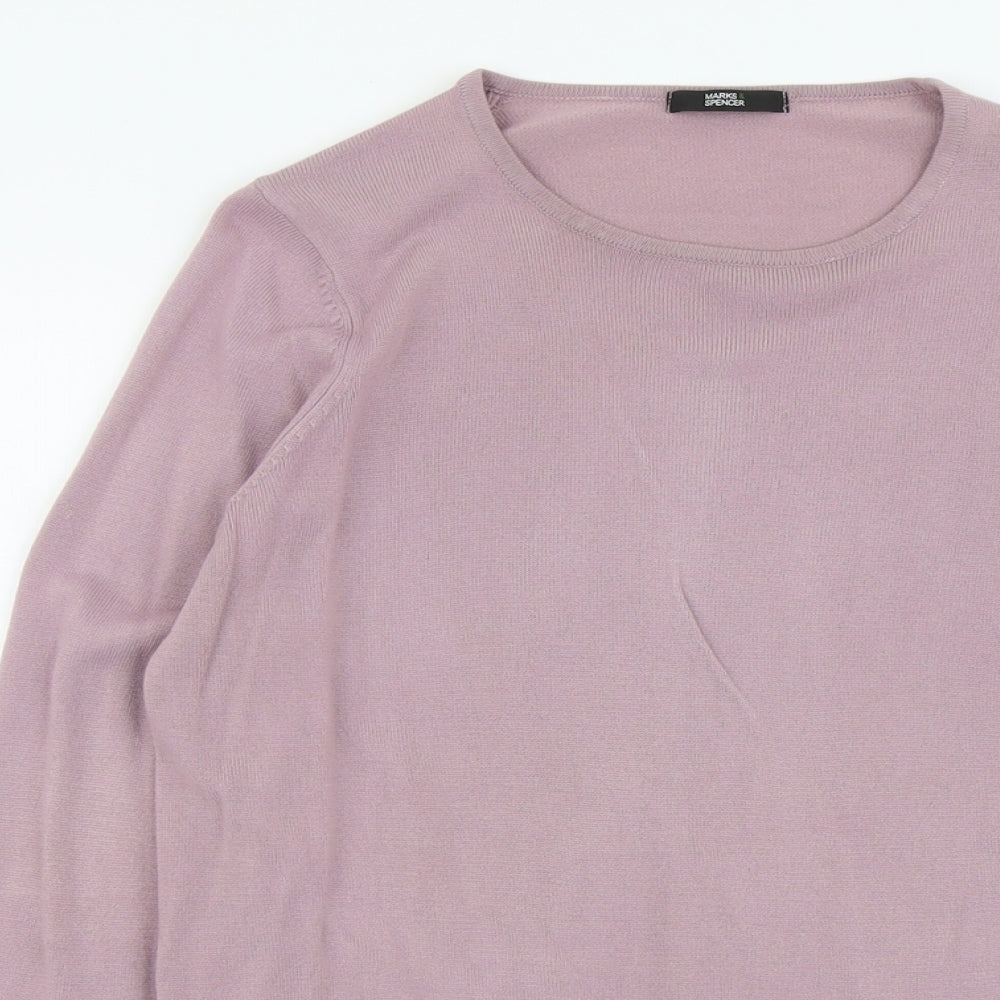 Womens UK Size 12 Marks and Spencer Purple Pullover Jumper