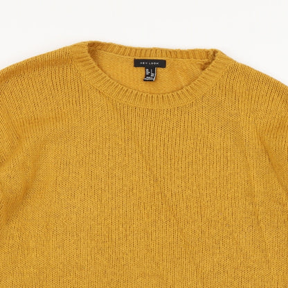 Womens UK Size L New Look Yellow Pullover Jumper