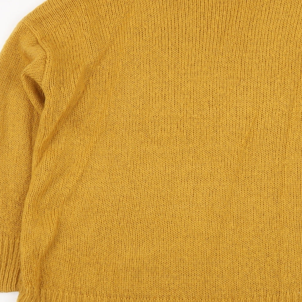 Womens UK Size L New Look Yellow Pullover Jumper