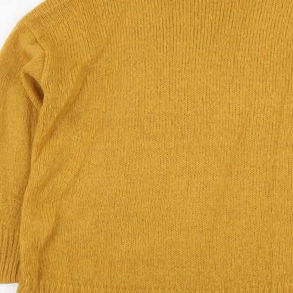Womens UK Size L New Look Yellow Pullover Jumper