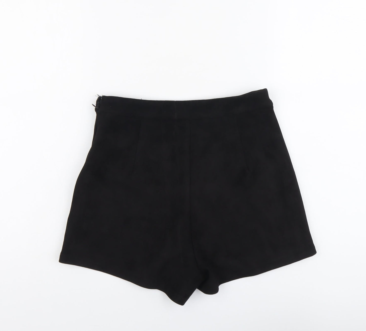 Missguided Womens Black Polyester Hot Pants Shorts Size 8 L3 in Regular Zip