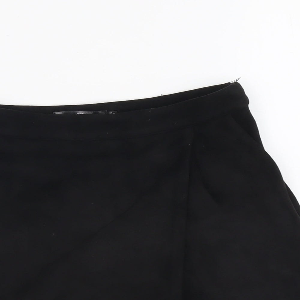 Missguided Womens Black Polyester Hot Pants Shorts Size 8 L3 in Regular Zip