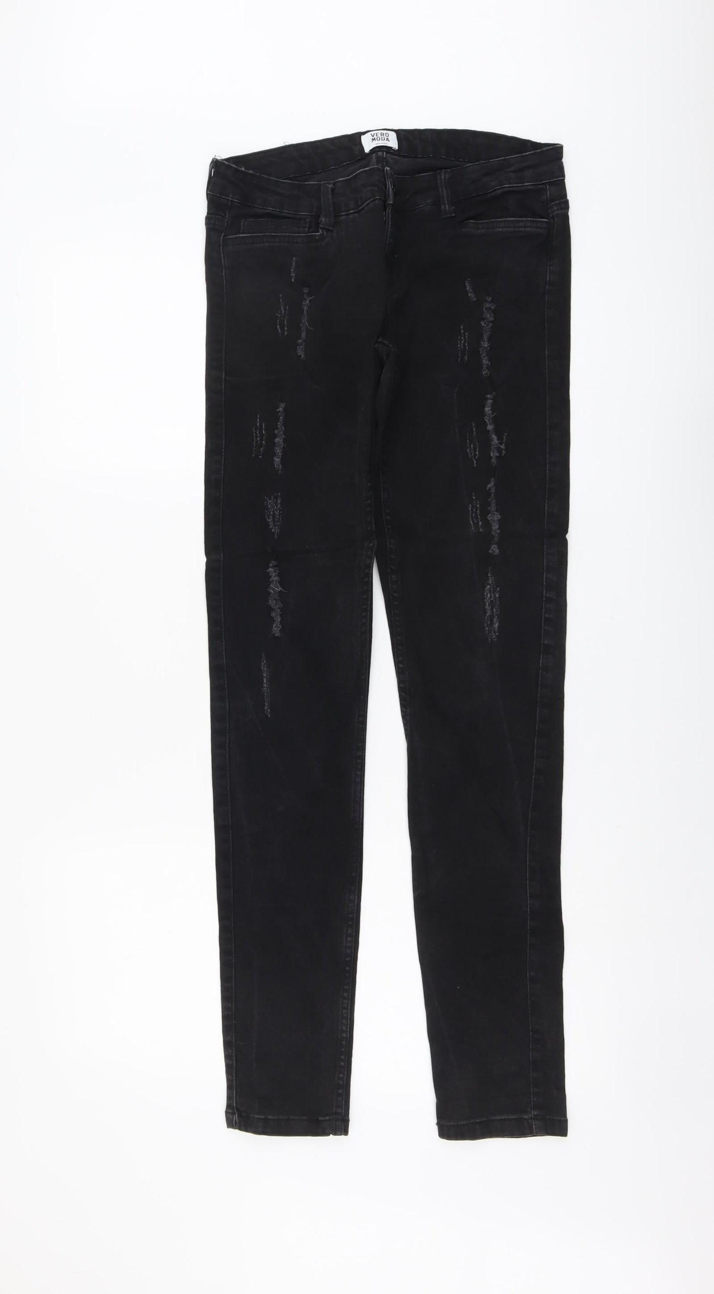 Womens UK Size 30 in VERO MODA Regular Fit Skinny Black Jeans