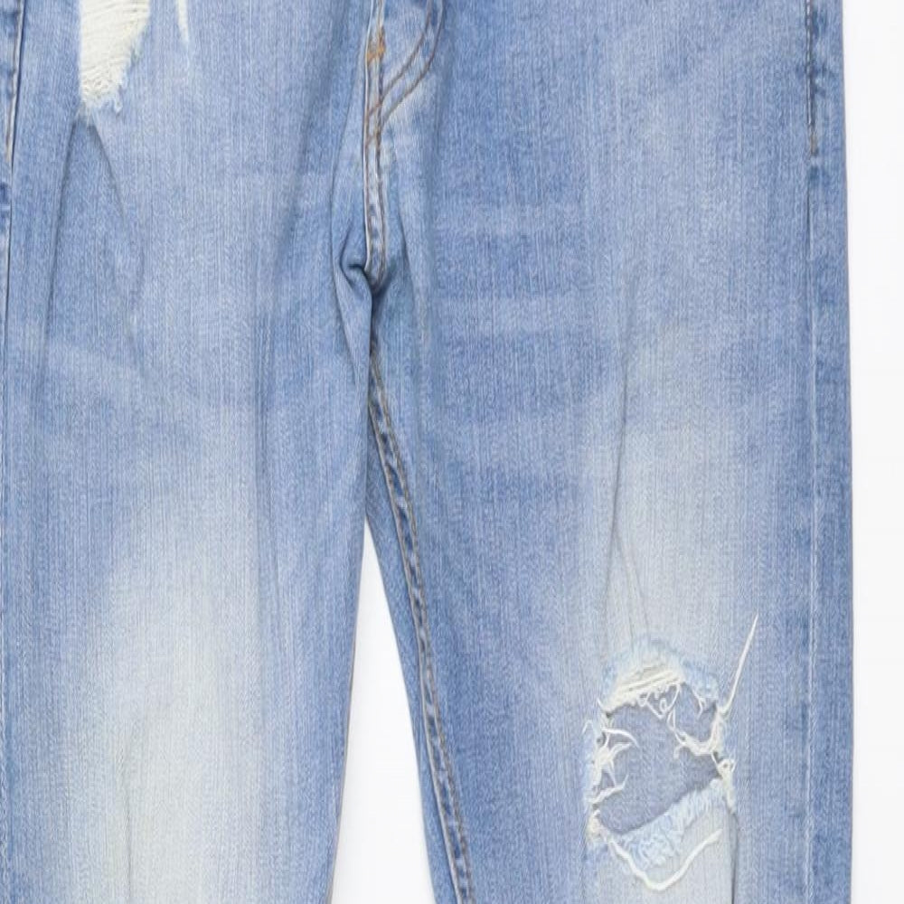 Womens UK Size 4 H&M Regular Fit Skinny Blue Jeans