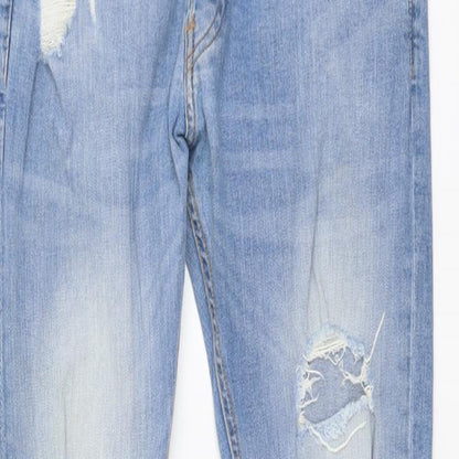 Womens UK Size 4 H&M Regular Fit Skinny Blue Jeans