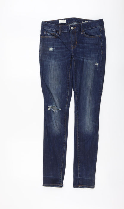 Gap Womens Blue Cotton Skinny Jeans Size 26 in L31 in Regular Button