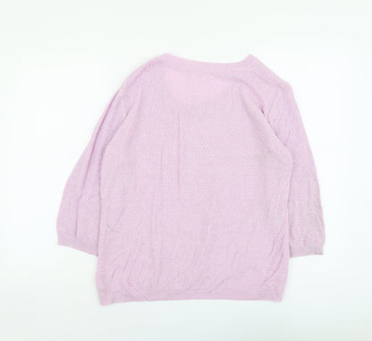 Womens UK Size 16 Preworn Purple Pullover Jumper