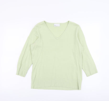 Womens UK Size 14 BHS Green Pullover Jumper