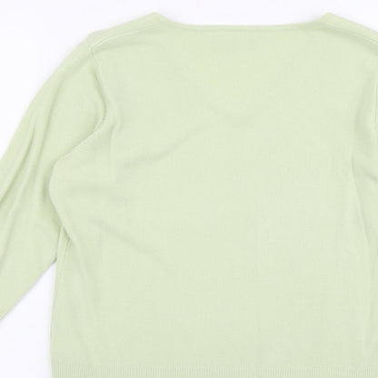 Womens UK Size 14 BHS Green Pullover Jumper