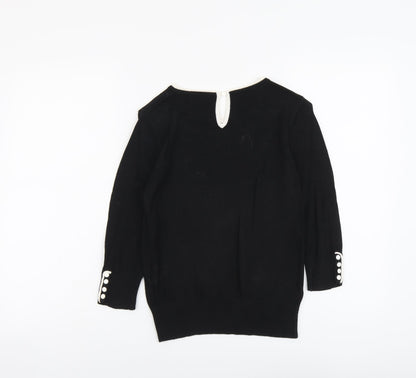 Womens UK Size S H&M Black Pullover Jumper