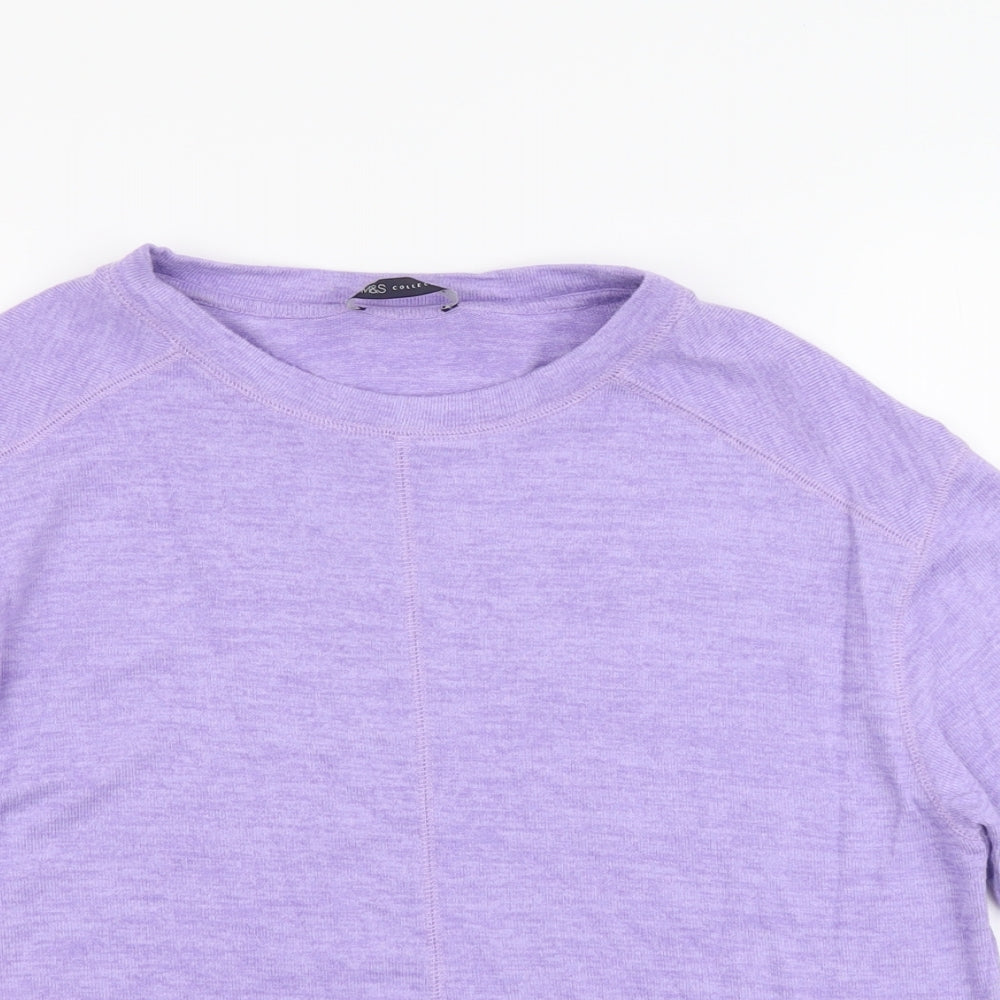 Womens UK Size 12 Marks and Spencer Purple Pullover Jumper