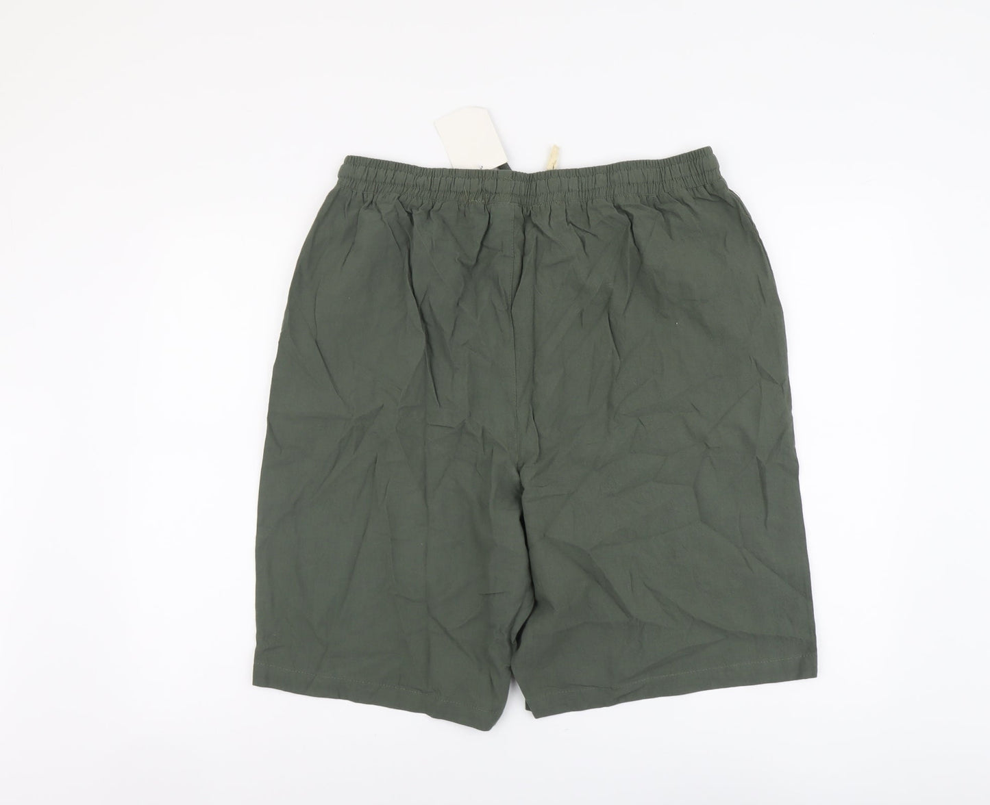 Sir 7 Womens Green Cotton Chino Shorts Size 2XL L9 in Regular Drawstring