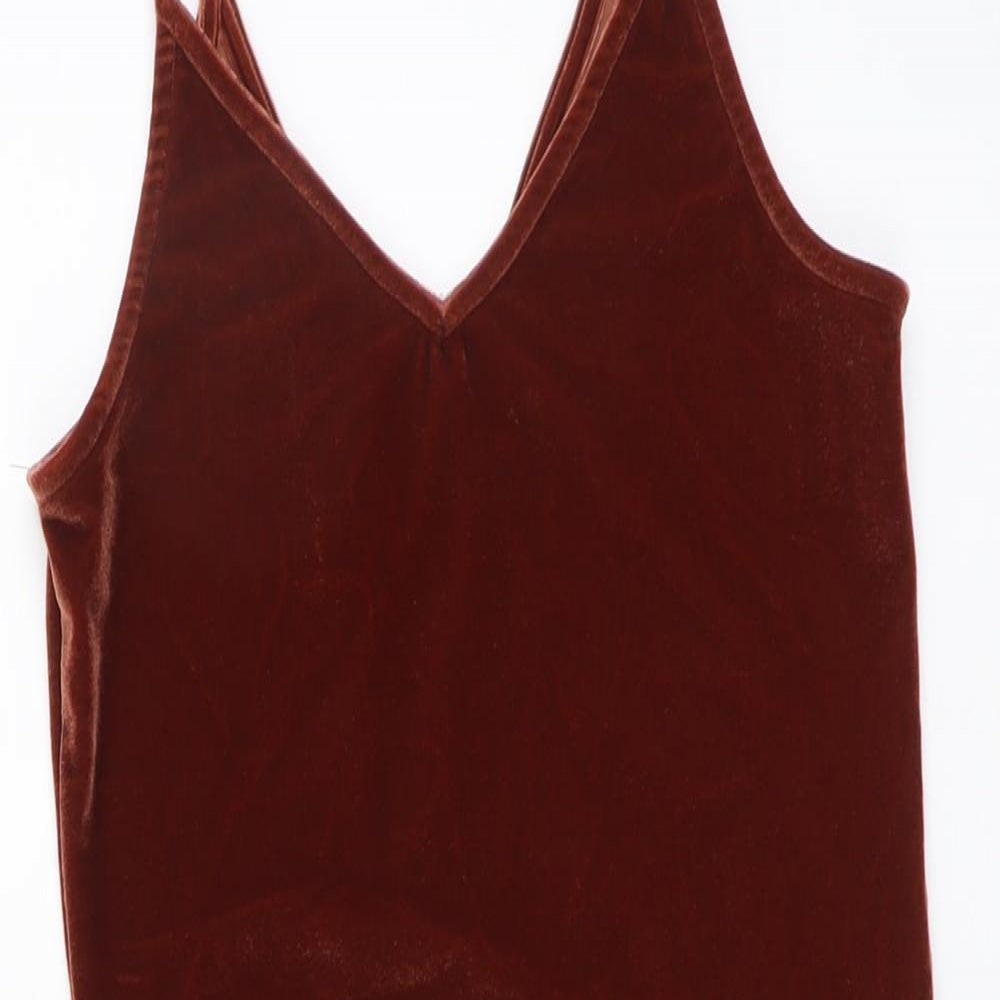 River Island Womens Brown Polyester Bodysuit One-Piece Size 10 Snap