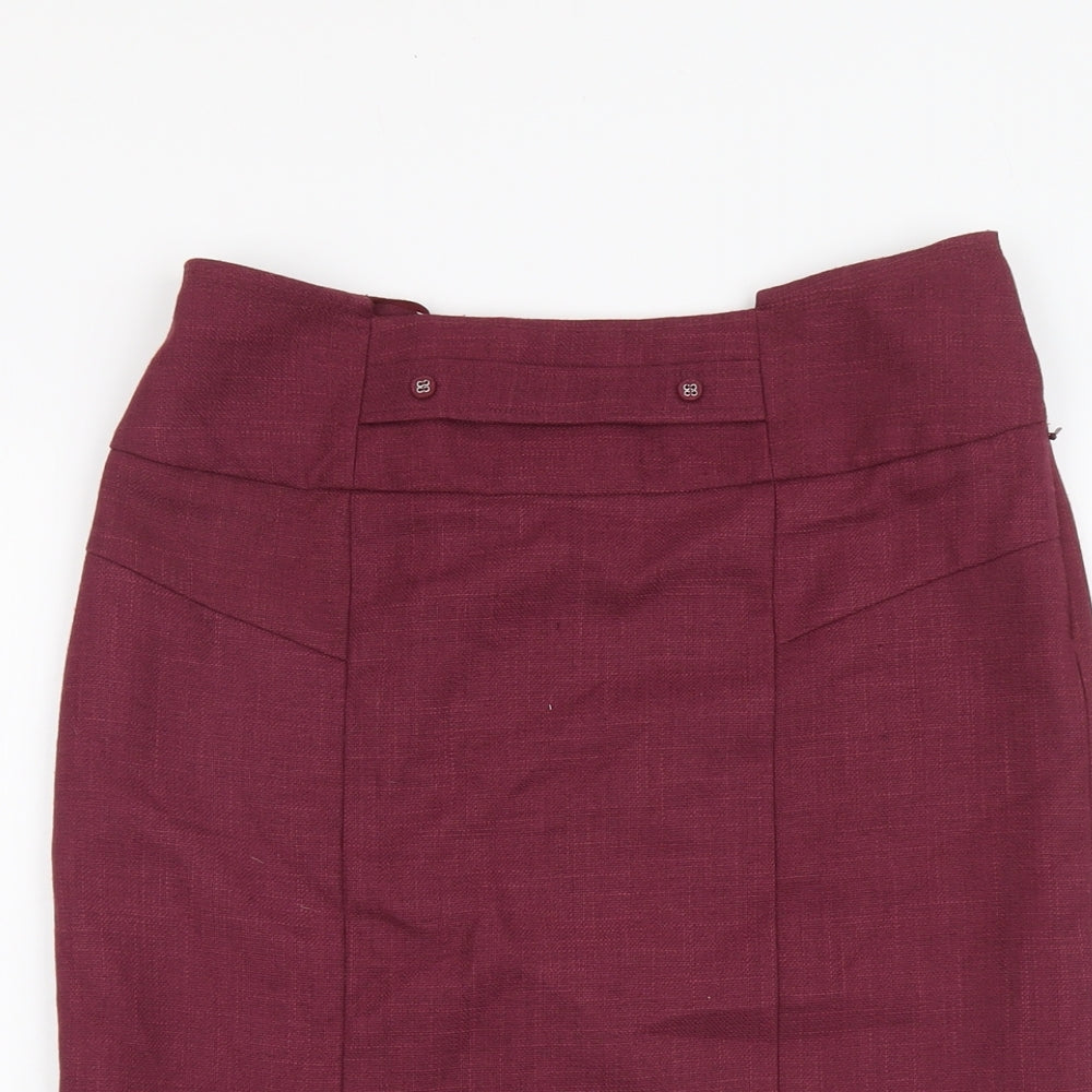 NEXT Womens Purple Polyester Trumpet Skirt Size 12 Zip