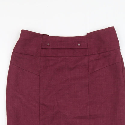 NEXT Womens Purple Polyester Trumpet Skirt Size 12 Zip