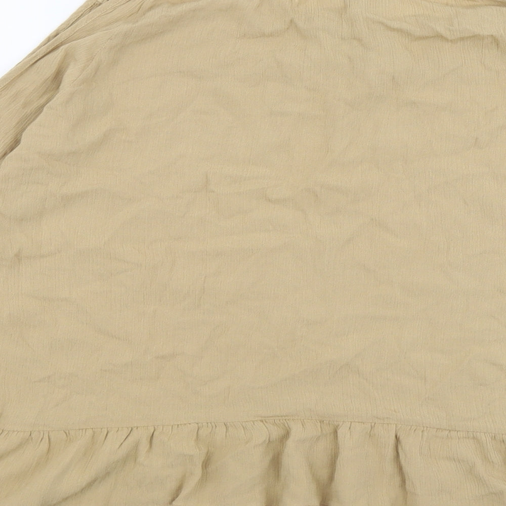 Love and Friends Womens Beige Viscose Basic Blouse Size XS Boat Neck