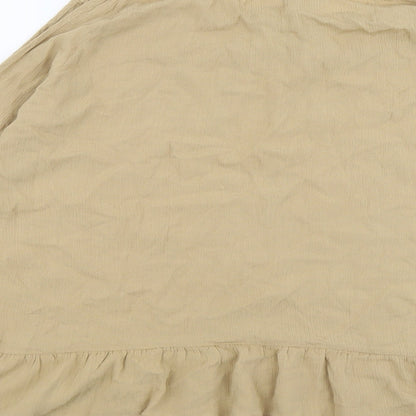 Love and Friends Womens Beige Viscose Basic Blouse Size XS Boat Neck