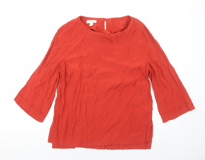 Womens UK Size 12 Monsoon Red Basic Blouse
