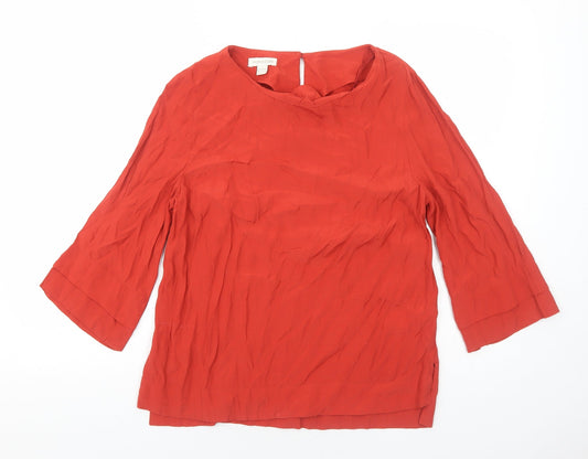 Womens UK Size 12 Monsoon Red Basic Blouse