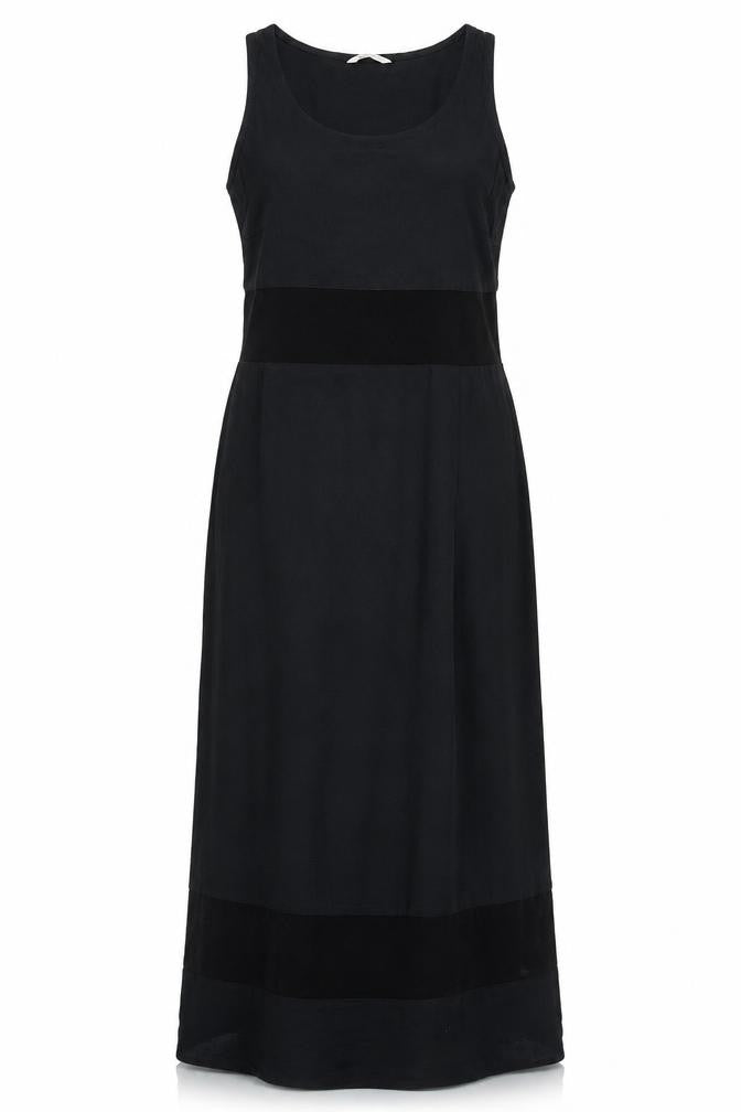 Marks and Spencer Womens Black Polyester Maxi Size 8 Round Neck Pullover