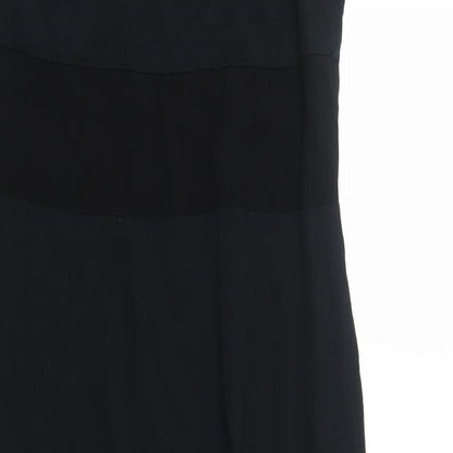 Marks and Spencer Womens Black Polyester Maxi Size 8 Round Neck Pullover