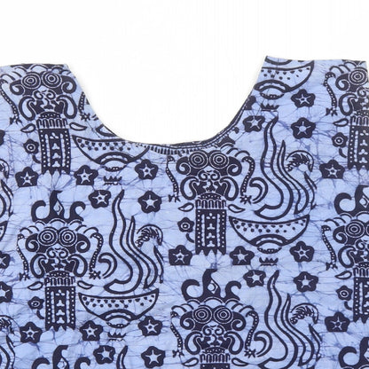 Womens UK Size M Preworn Blue Basic Tank