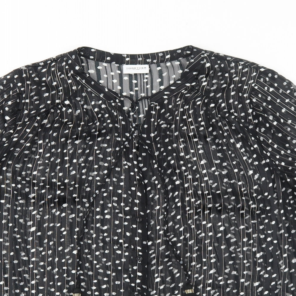 Womens UK Size 12 Together Black Basic Blouse