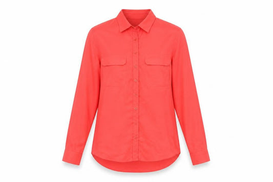 Mary Portas Womens Red Polyester Basic Button-Up Size 8 Collared