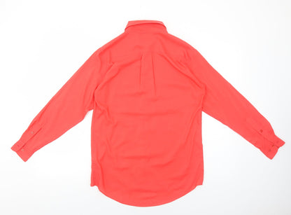 Mary Portas Womens Red Polyester Basic Button-Up Size 8 Collared