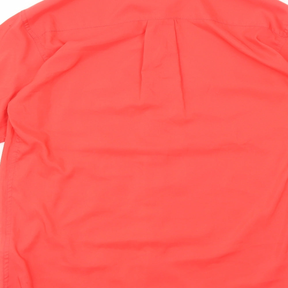 Mary Portas Womens Red Polyester Basic Button-Up Size 8 Collared