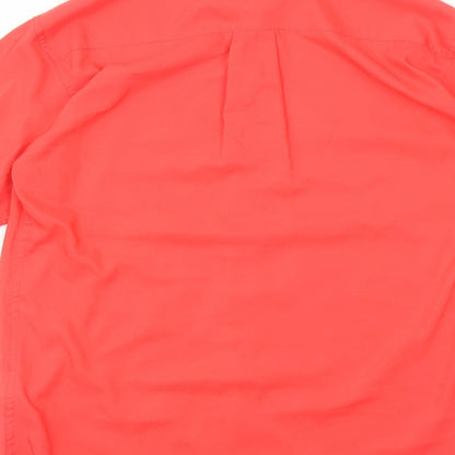 Mary Portas Womens Red Polyester Basic Button-Up Size 8 Collared