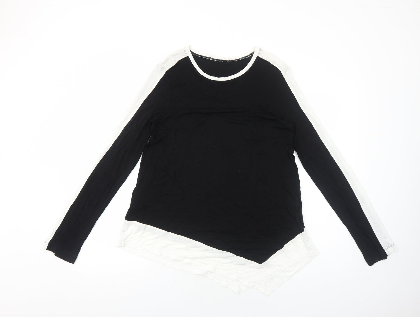 Womens UK Size M Preworn Black Basic T-Shirt