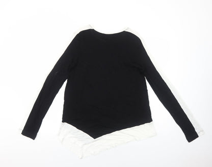 Womens UK Size M Preworn Black Basic T-Shirt