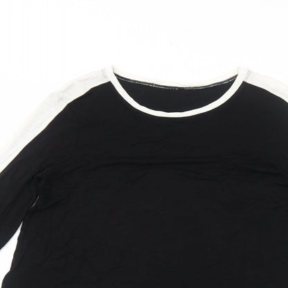 Womens UK Size M Preworn Black Basic T-Shirt