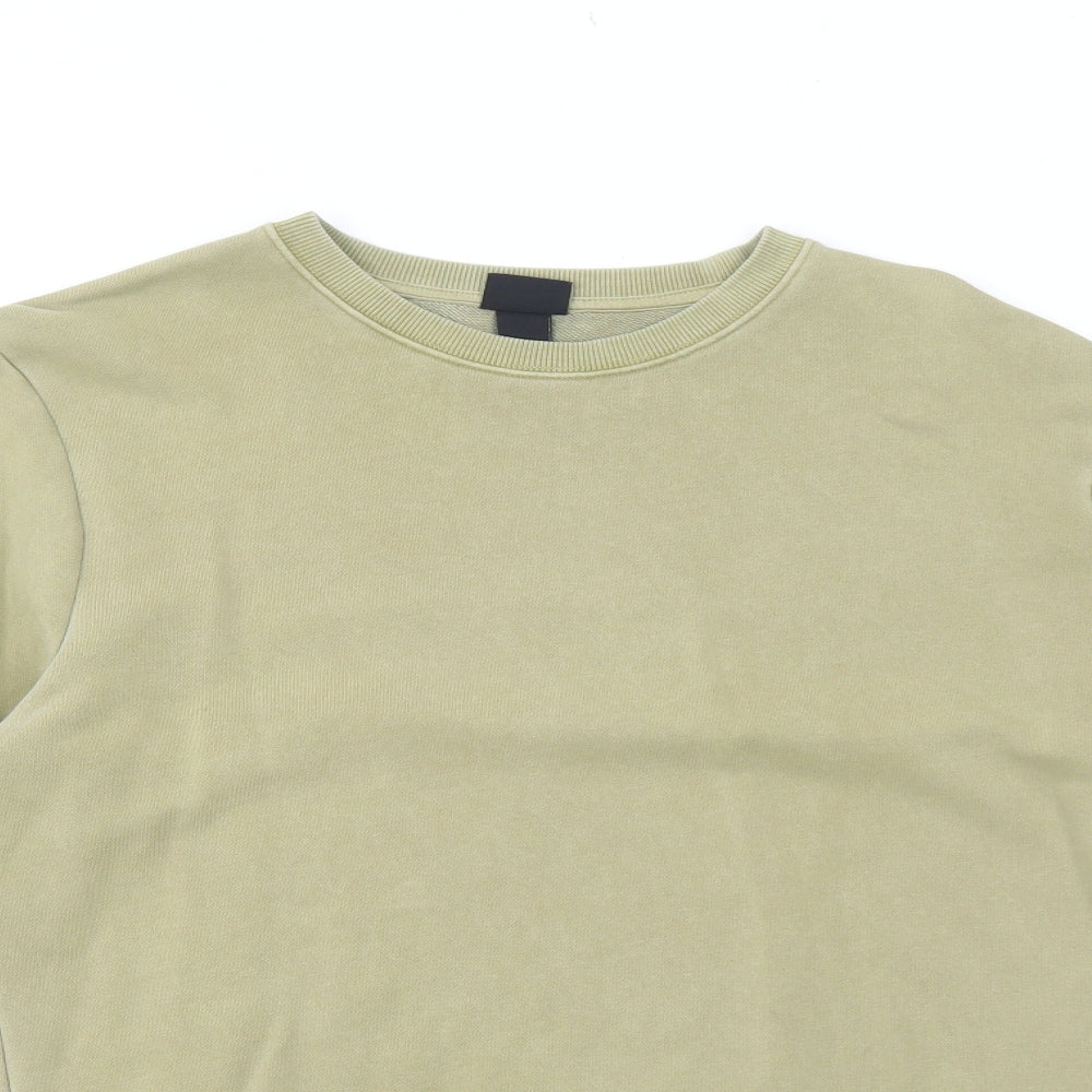 Mens UK Size S H&M Green Pullover Sweatshirt