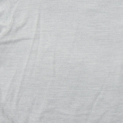 Marks and Spencer Mens Grey V-Neck Acrylic Pullover Jumper Size L Long Sleeve