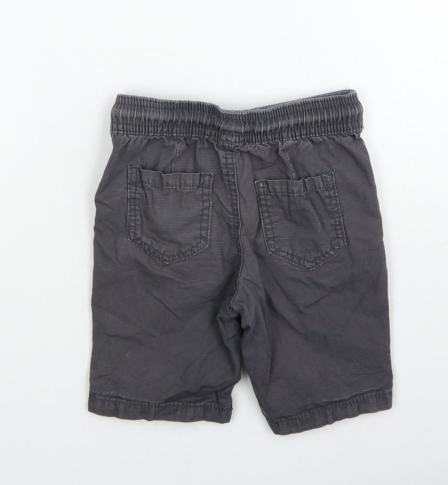Blue Zoo Boys Grey Cotton Cargo Trousers Size 18-24 Months Drawstring