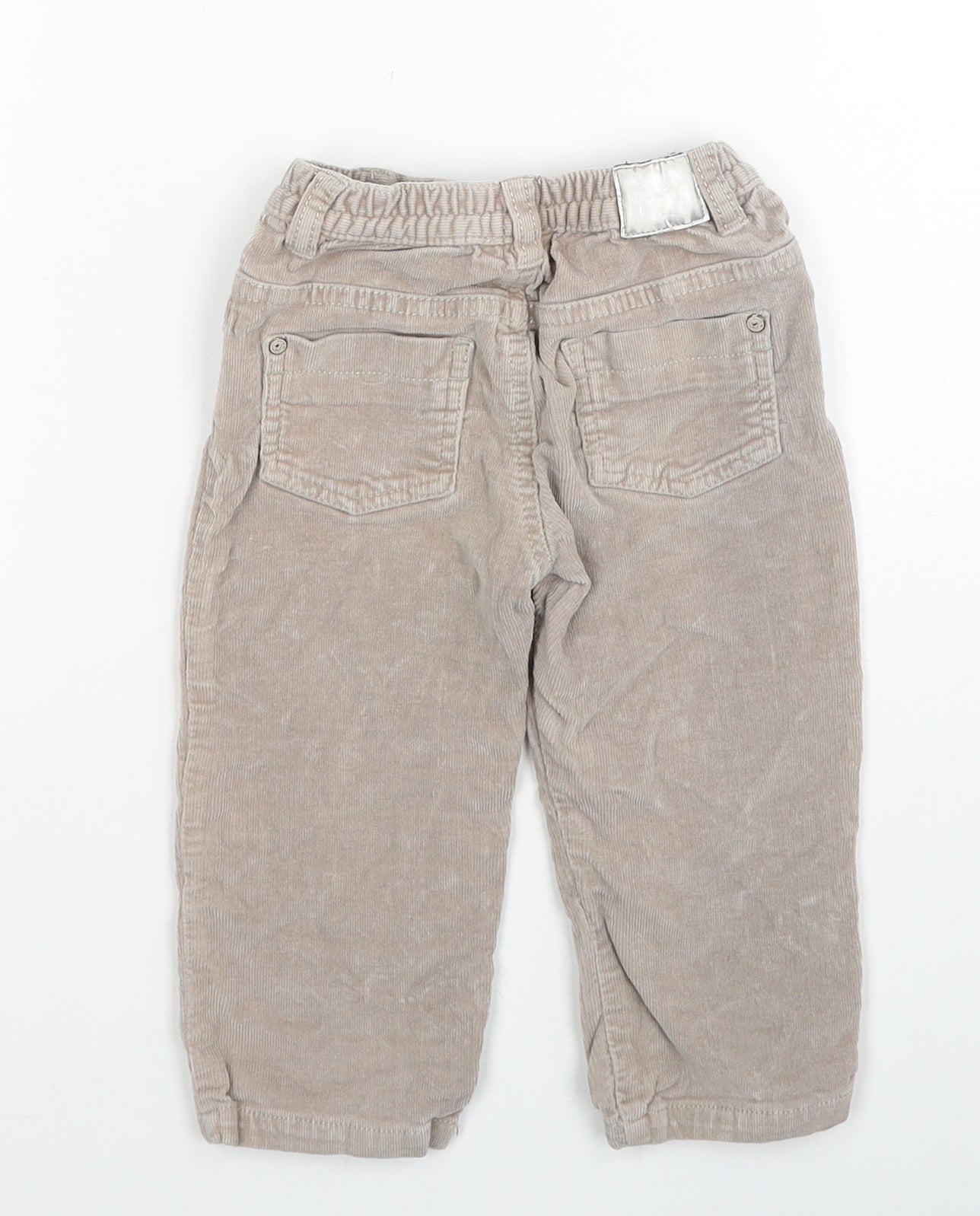 Grain de Ble Girls Beige Cotton Capri Trousers Size 18 Months Button