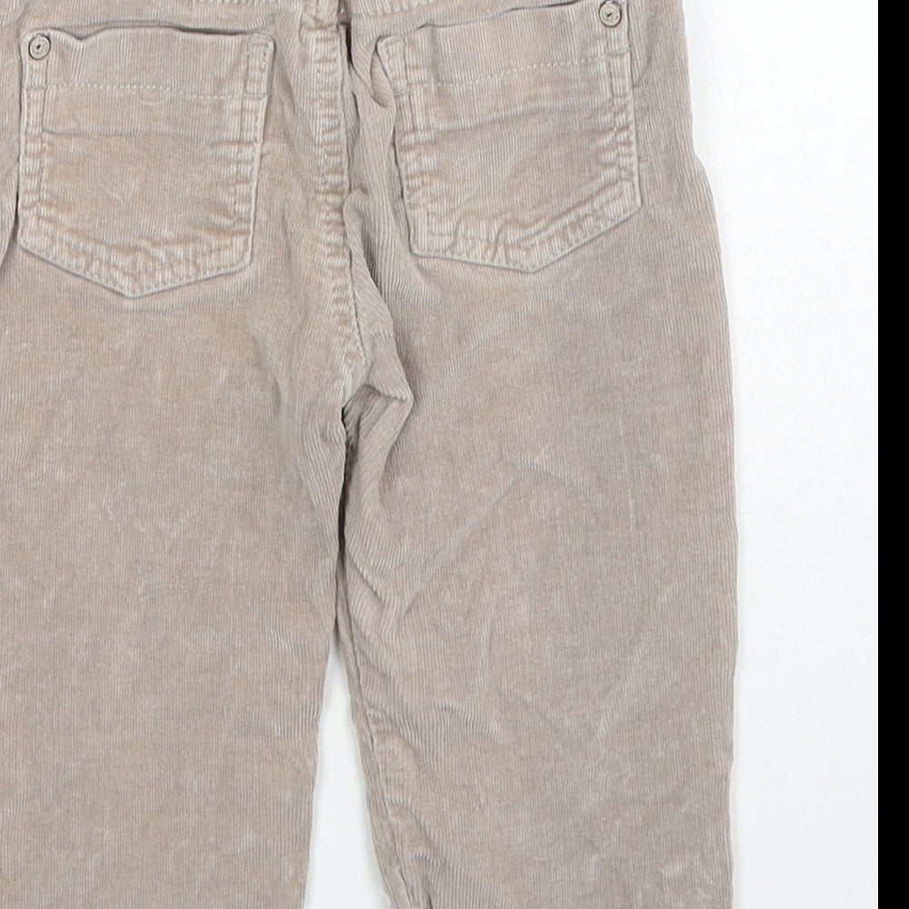 Grain de Ble Girls Beige Cotton Capri Trousers Size 18 Months Button