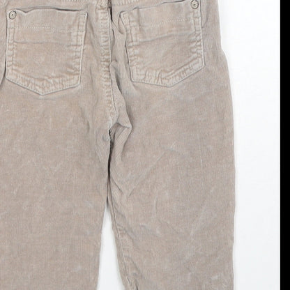 Grain de Ble Girls Beige Cotton Capri Trousers Size 18 Months Button