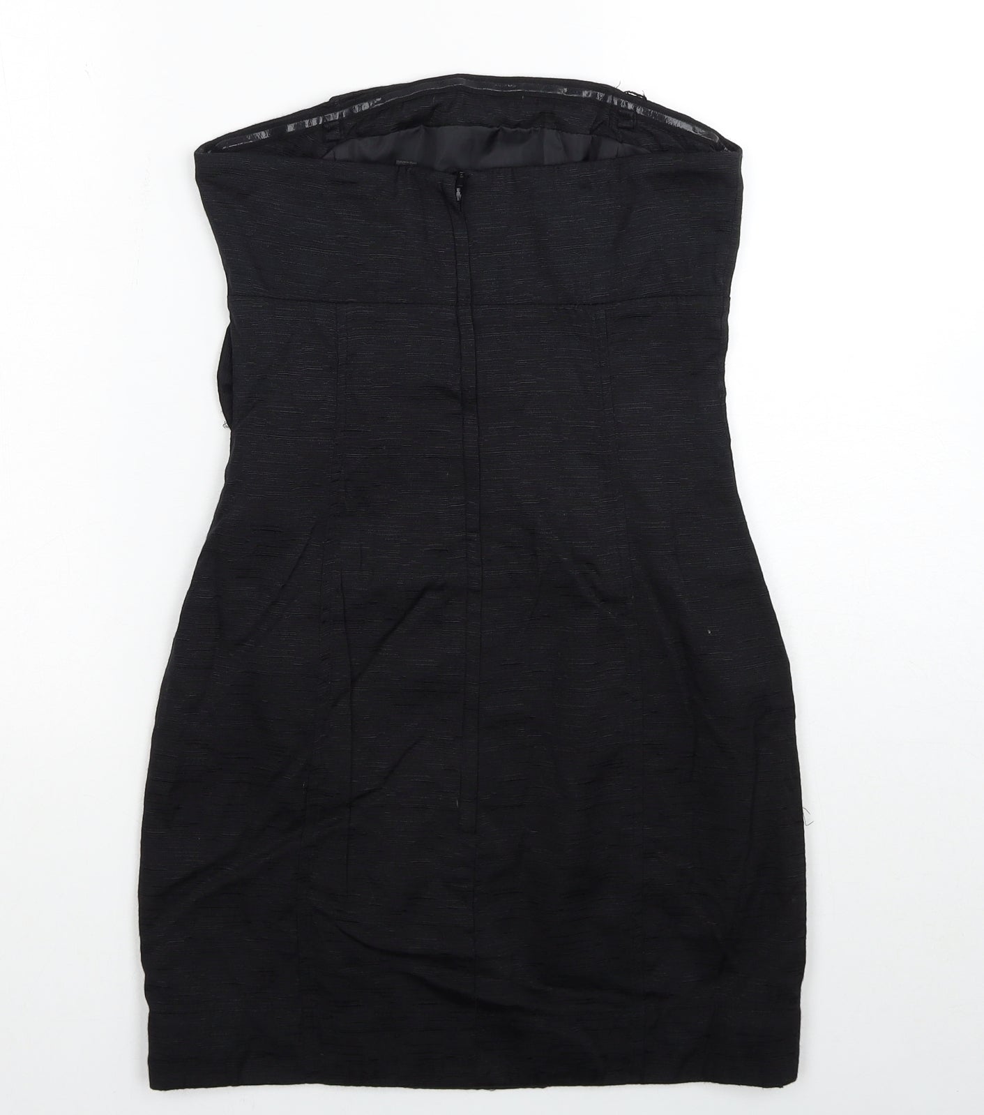 Divided by H&M Womens Black Polyamide Bodycon Size 8 Off the Shoulder Zip