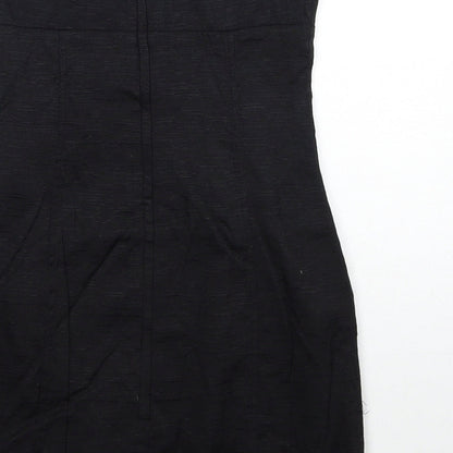 Divided by H&M Womens Black Polyamide Bodycon Size 8 Off the Shoulder Zip