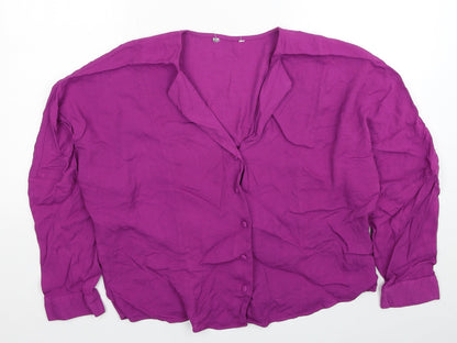 Womens UK Size 14 NEXT Purple Basic Blouse