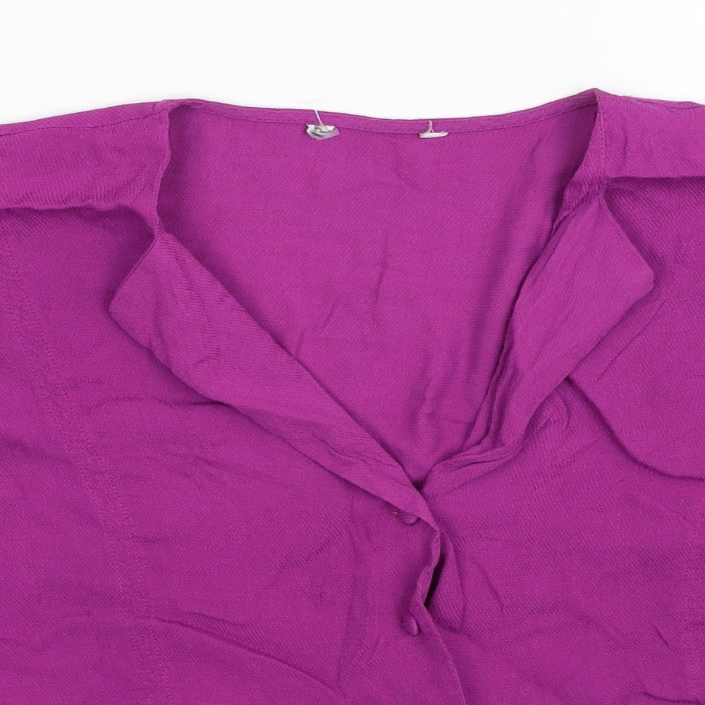 Womens UK Size 14 NEXT Purple Basic Blouse