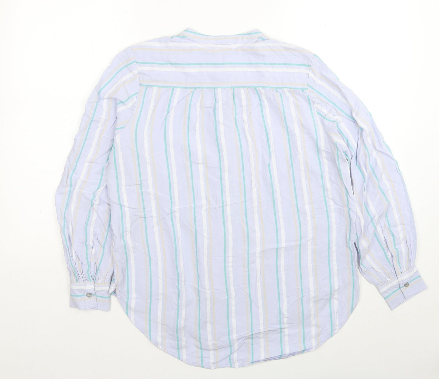 Womens UK Size 10 Marks and Spencer Blue Basic Button-Up