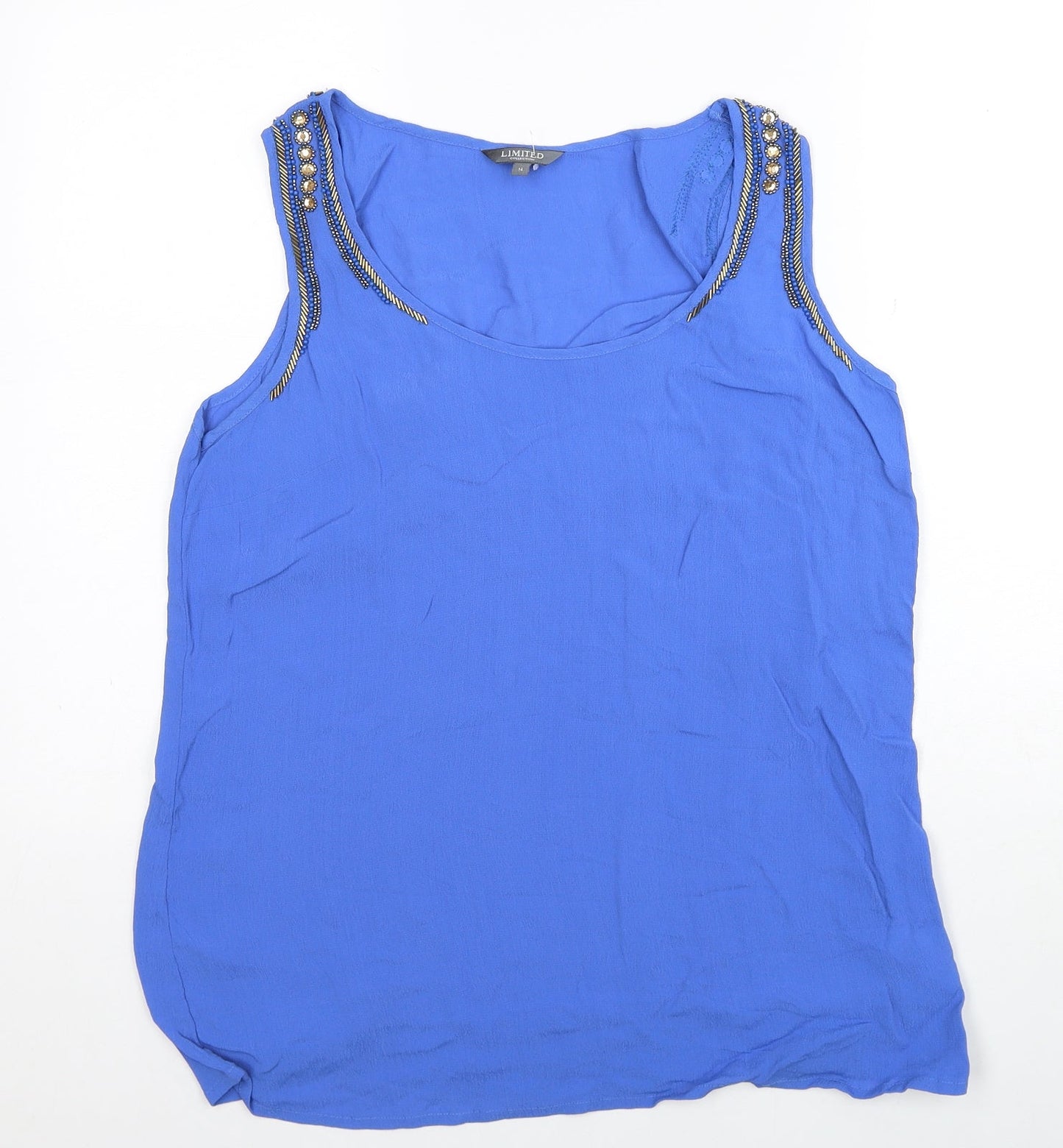 Womens UK Size 14 Marks and Spencer Blue Basic Tank