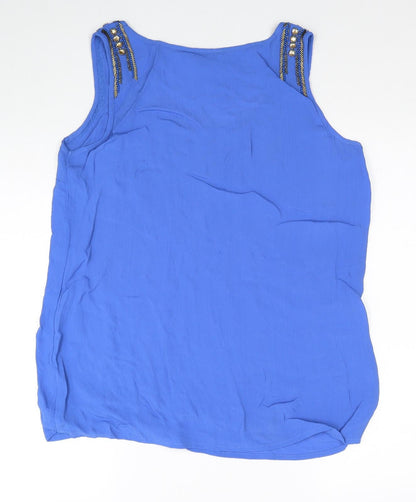 Womens UK Size 14 Marks and Spencer Blue Basic Tank