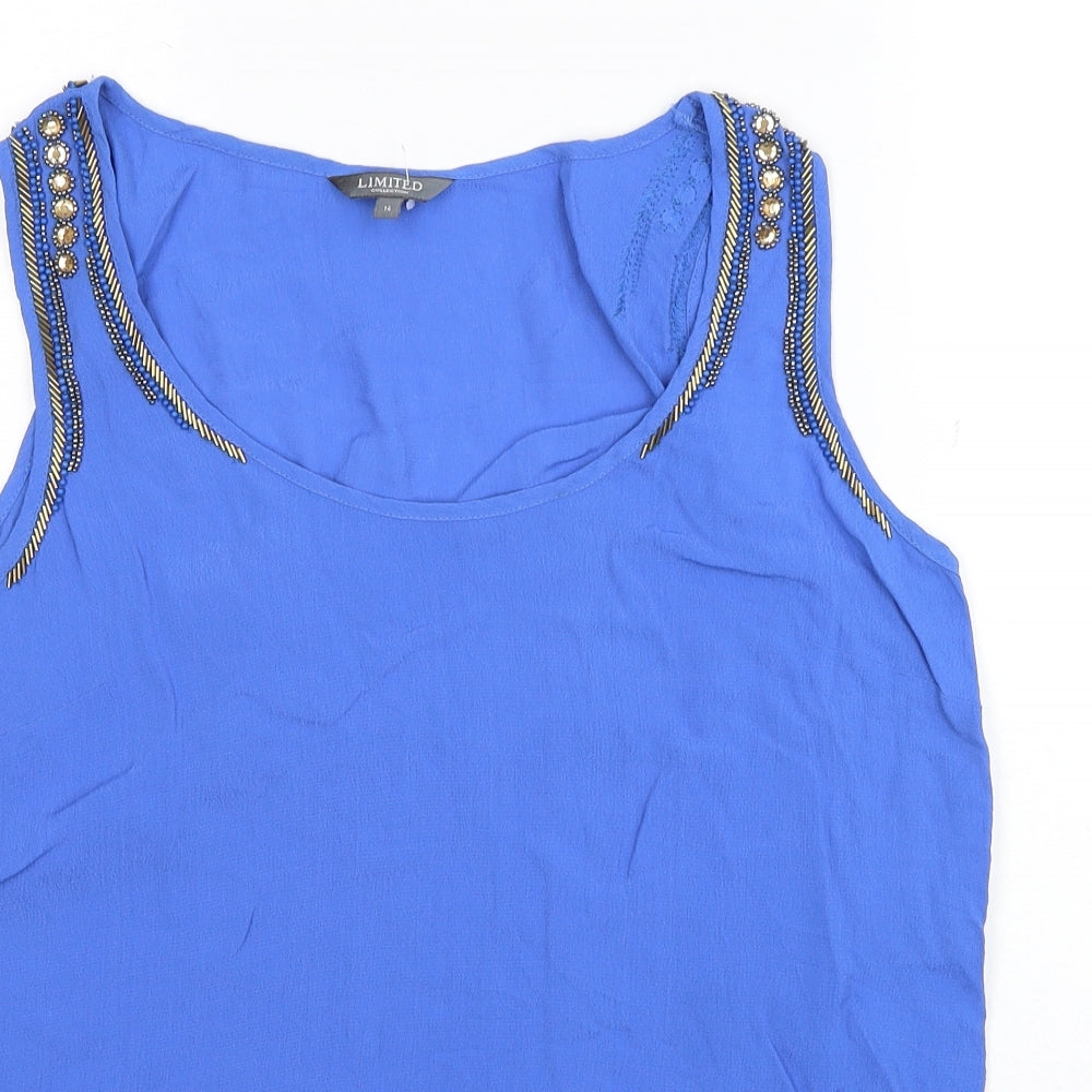 Womens UK Size 14 Marks and Spencer Blue Basic Tank