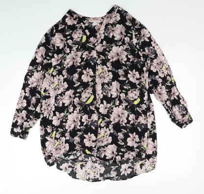 Womens UK Size 8 H&M Multicoloured Basic Button-Up