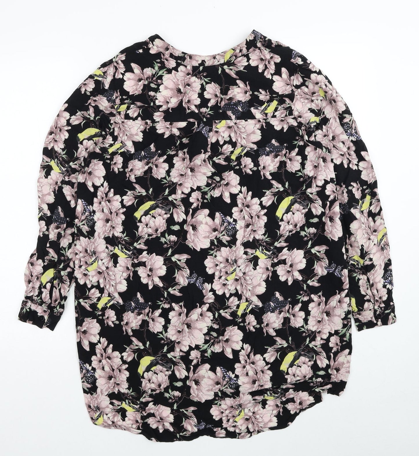 Womens UK Size 8 H&M Multicoloured Basic Button-Up